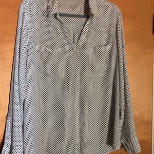 Polka dot blouse Express